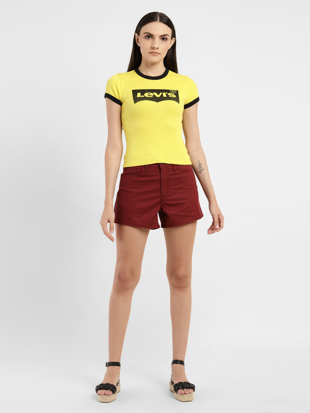 Women's Brand Logo Slim Fit T-shirt
