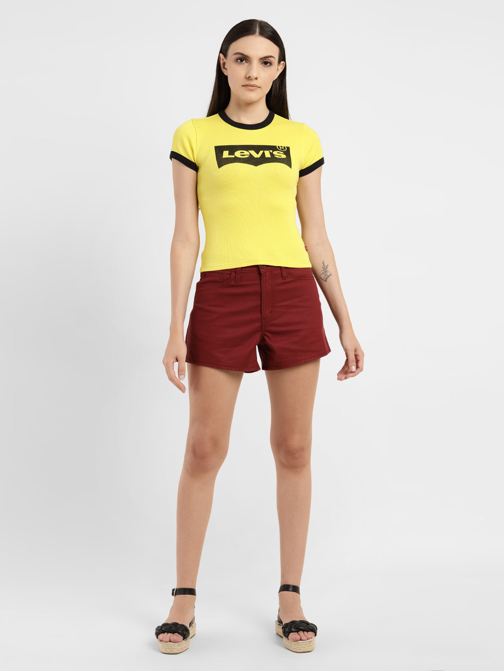 Women's Brand Logo Slim Fit T-shirt