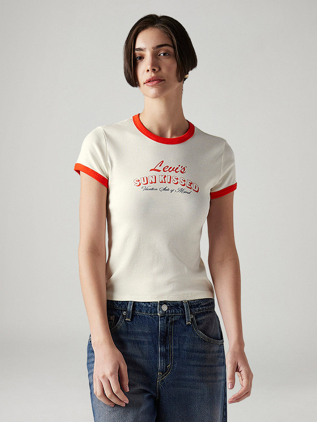 Women's Typography Printed Slim Fit T-Shirt
