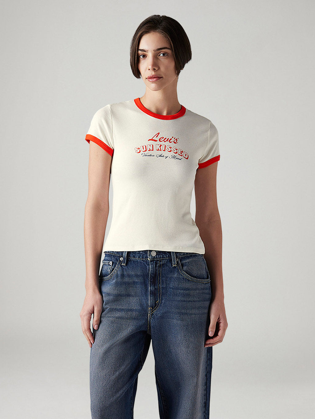 Women's Typography Printed Slim Fit T-Shirt