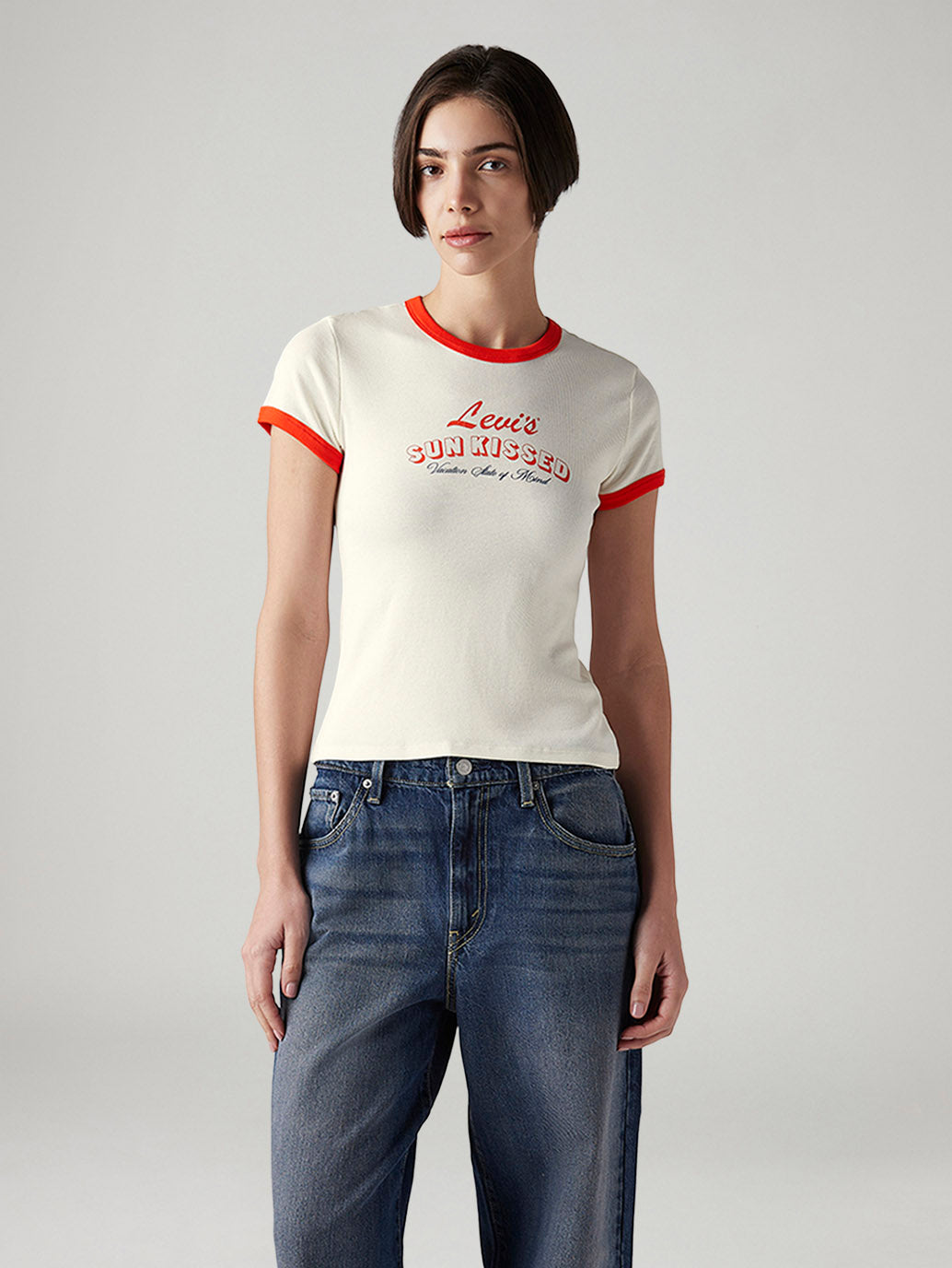 Women's Typography Printed Slim Fit T-Shirt