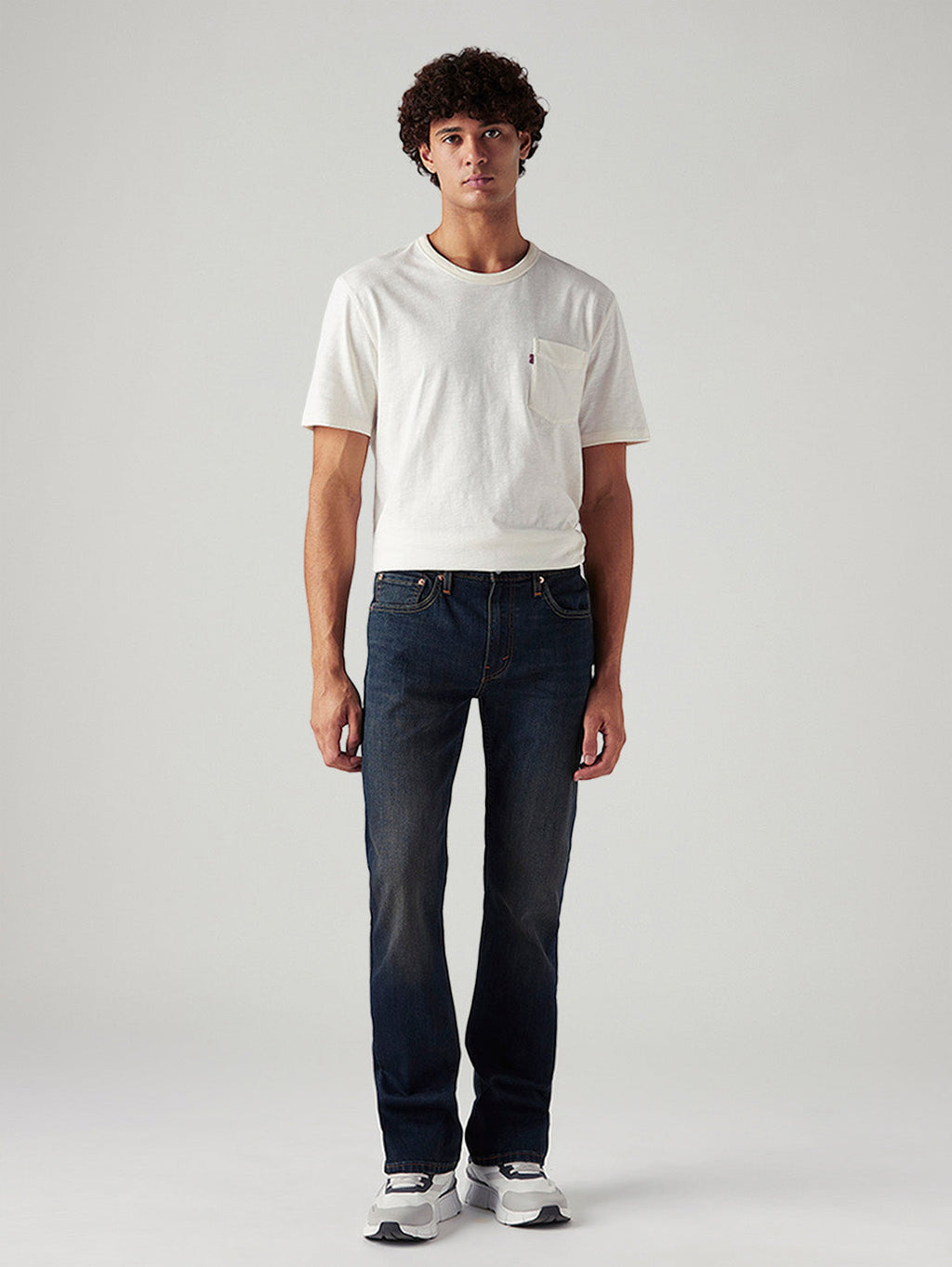 Men's Tinted 527 Navy Bootcut Mid Rise Jeans