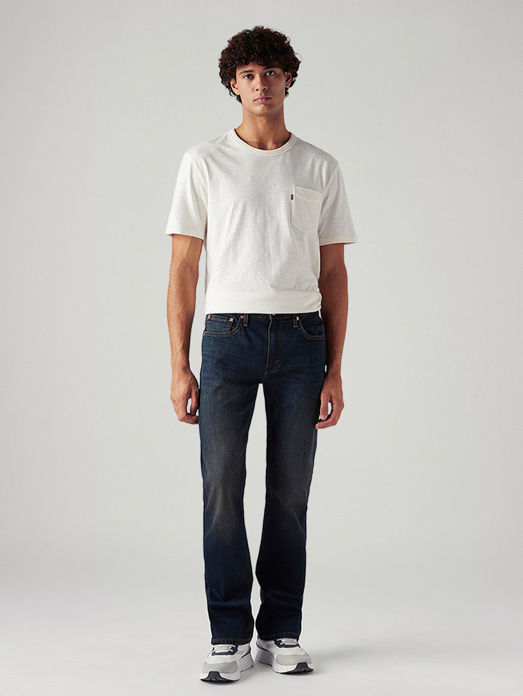 Men's Tinted 527 Navy Bootcut Mid Rise Jeans