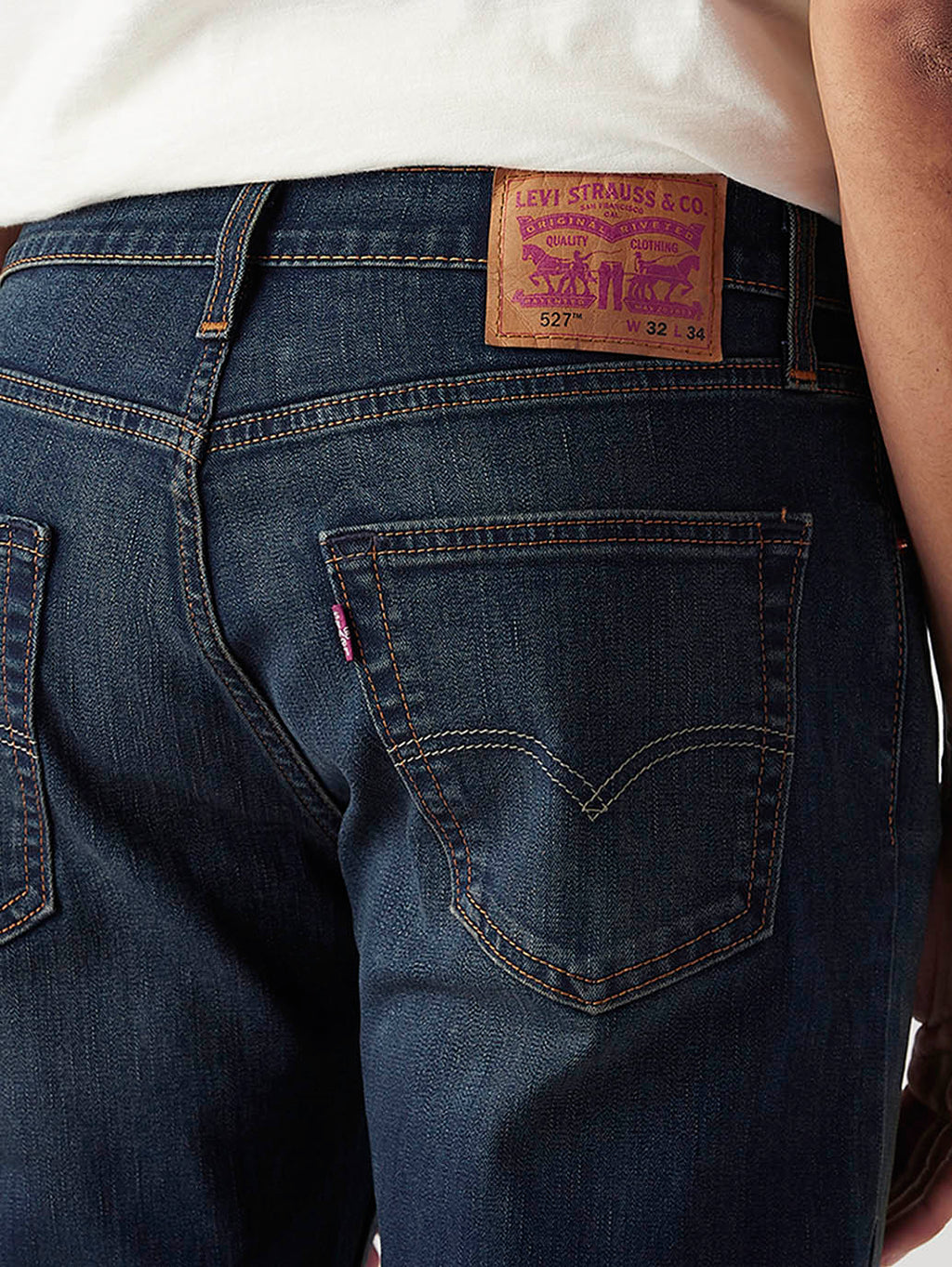 Men's Tinted 527 Navy Bootcut Mid Rise Jeans