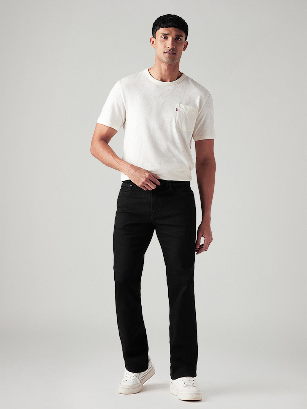 Men's 527 Black Bootcut Fit Mid Rise Jeans