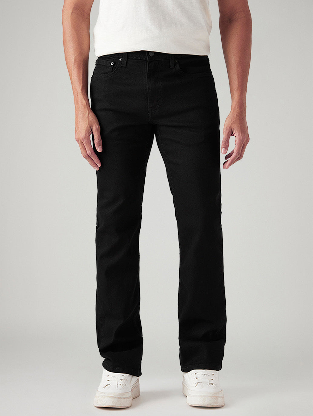Men's 527 Black Bootcut Fit Mid Rise Jeans