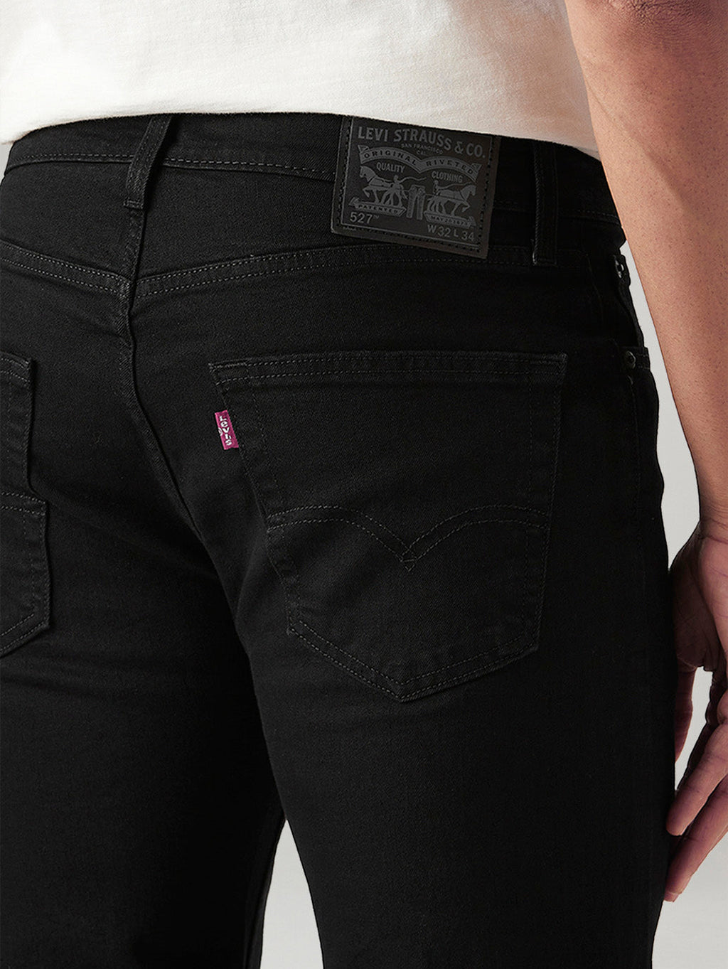 Men's 527 Black Bootcut Fit Mid Rise Jeans