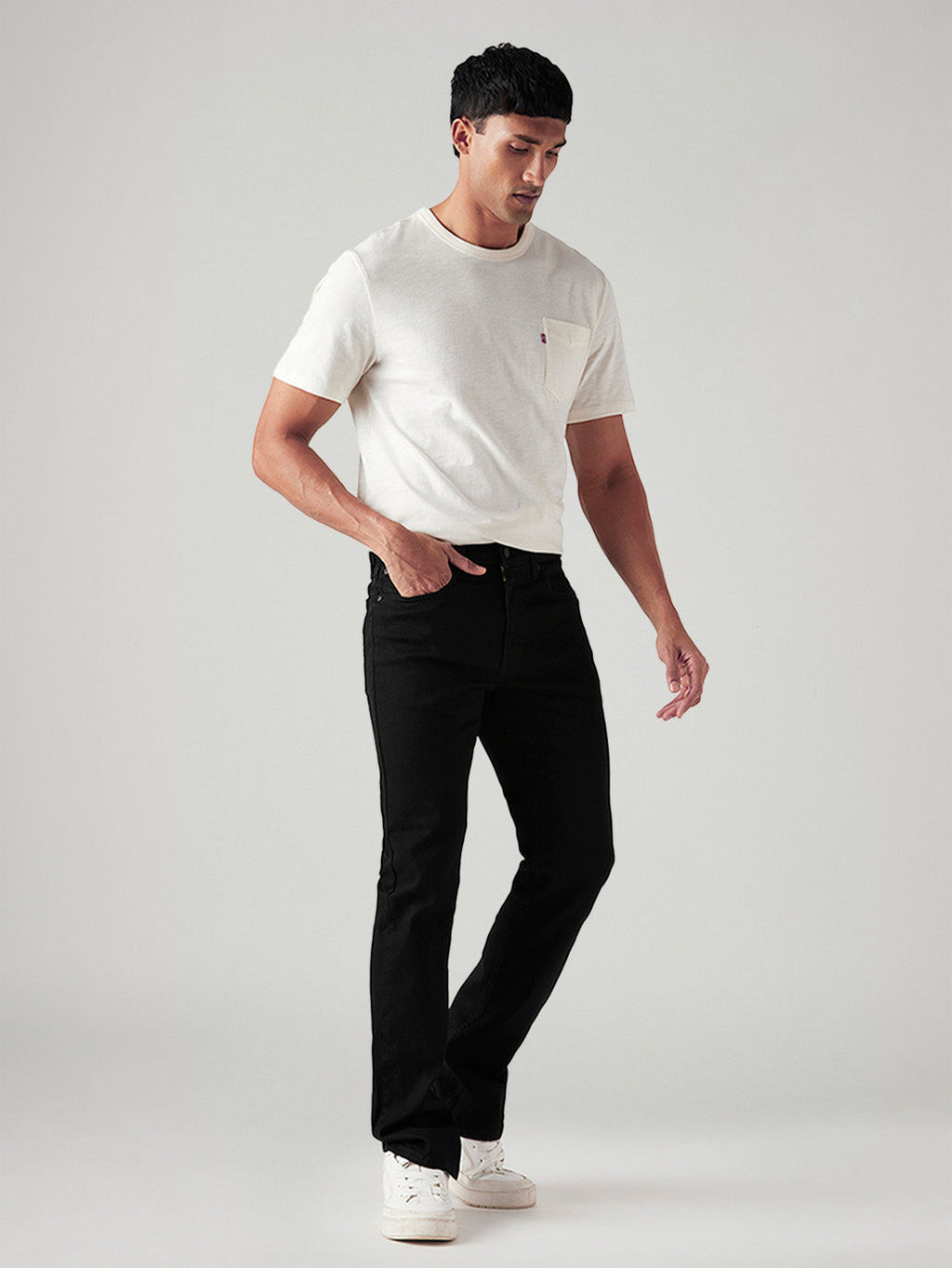 Men's 527 Black Bootcut Fit Mid Rise Jeans
