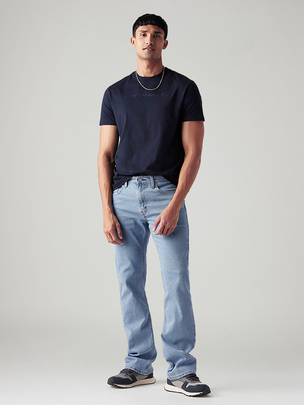 Men's 527 Light Blue Bootcut Fit Mid Rise Jeans