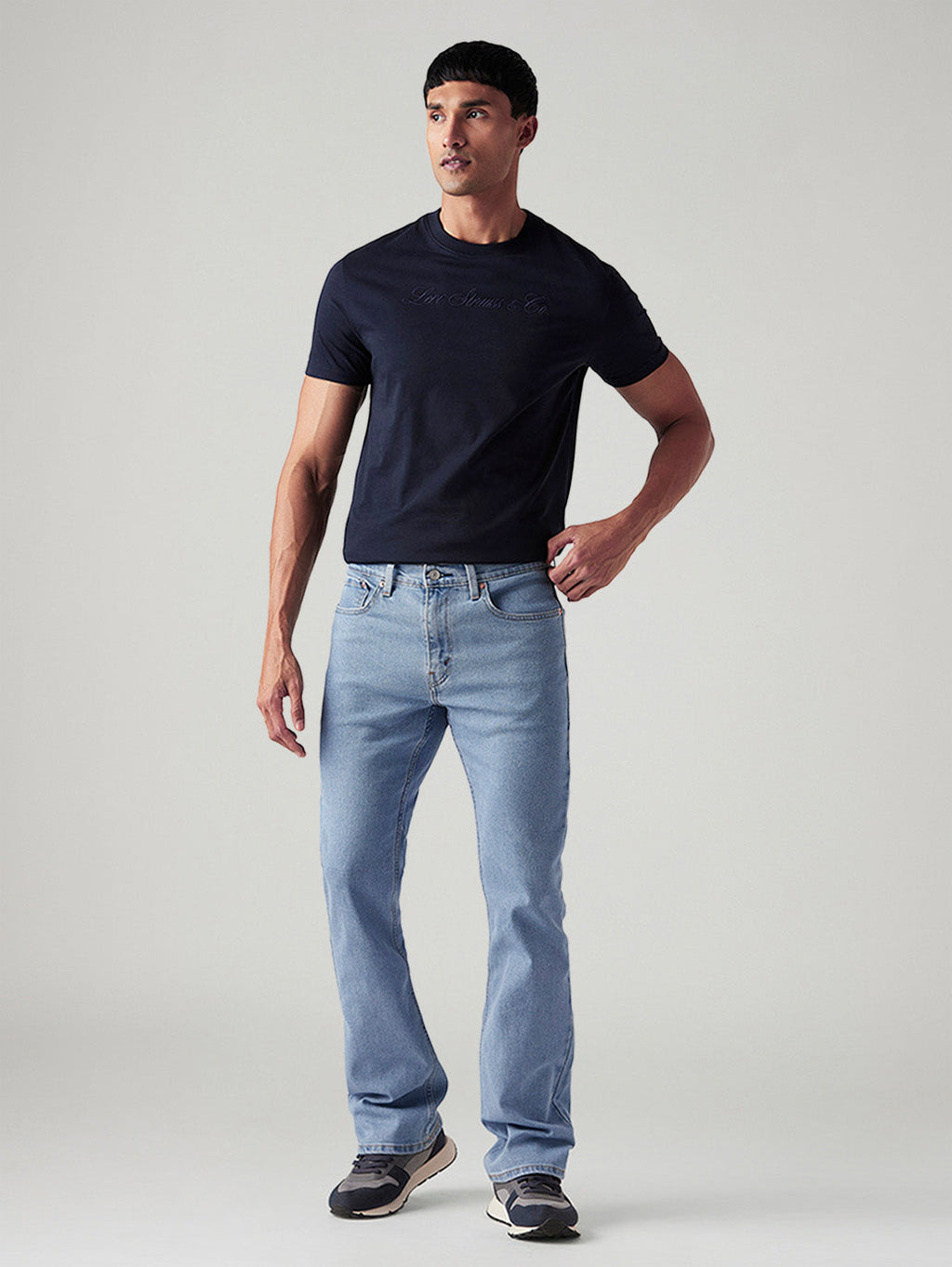 Men's 527 Light Blue Bootcut Fit Mid Rise Jeans