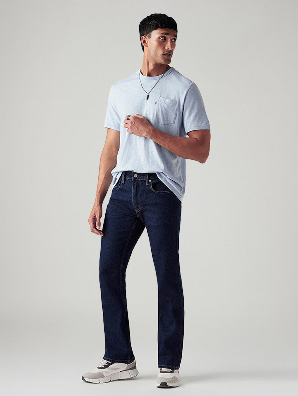 Men's 527 Dark Blue Bootcut Fit Mid Rise Jeans