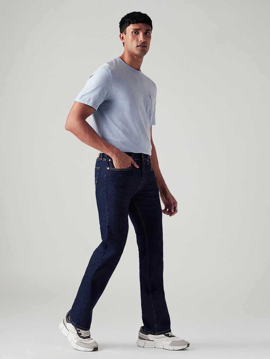 Men's 527 Dark Blue Bootcut Fit Mid Rise Jeans