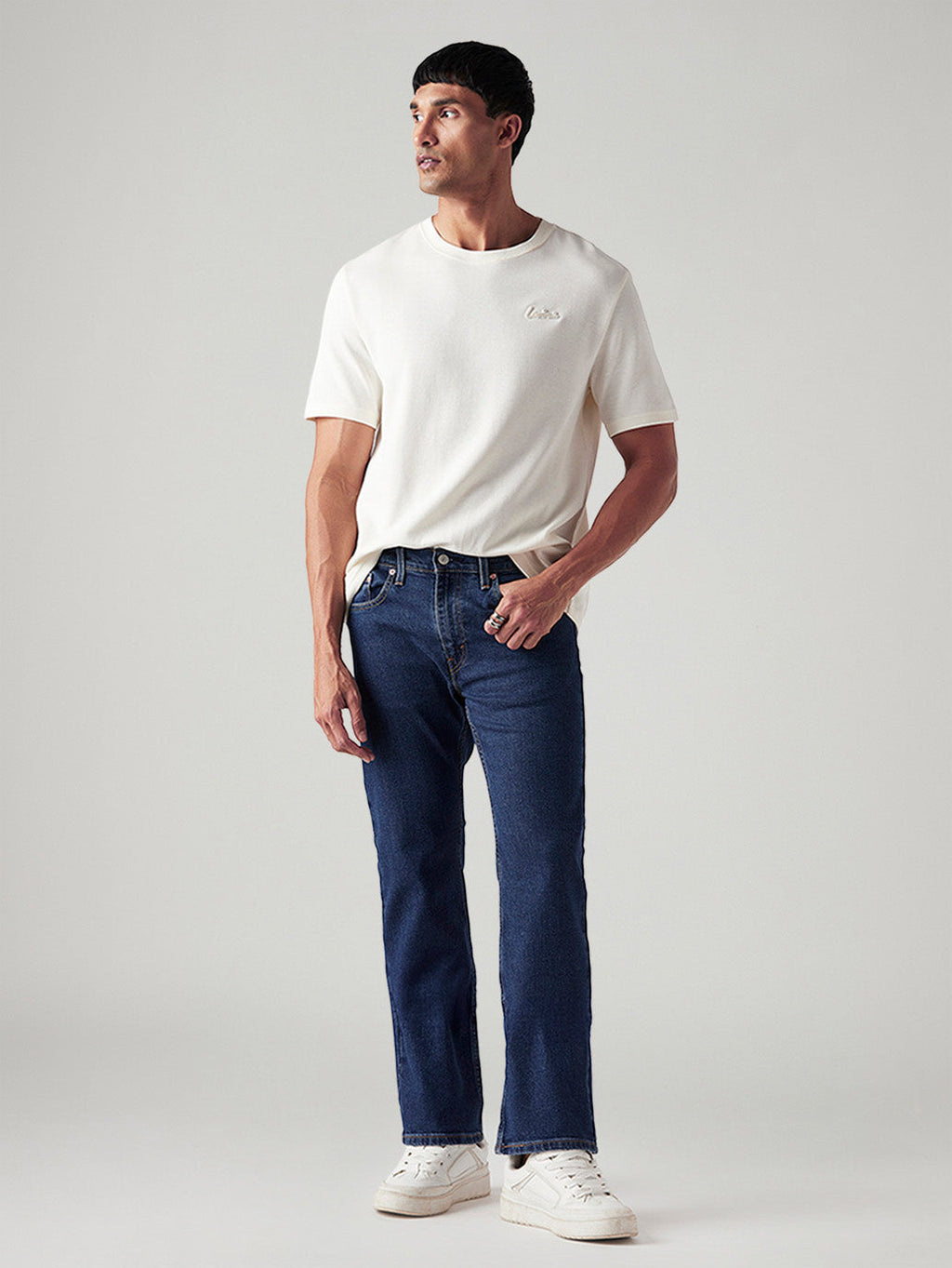 Men's 527 Dark Blue Bootcut Fit Mid Rise Jeans