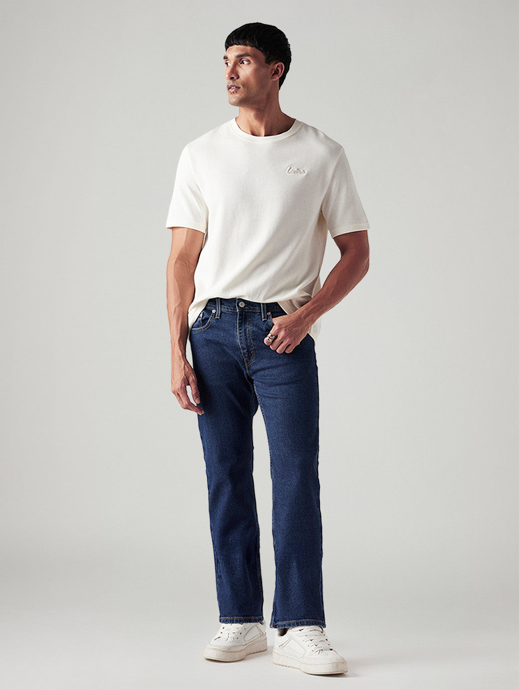 Men's 527 Dark Blue Bootcut Fit Mid Rise Jeans