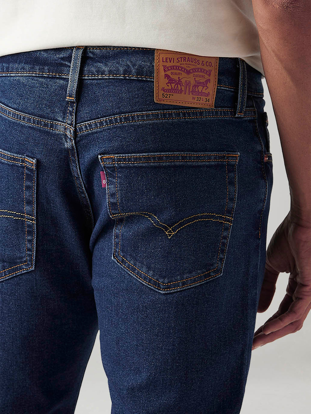 Men's 527 Dark Blue Bootcut Fit Mid Rise Jeans