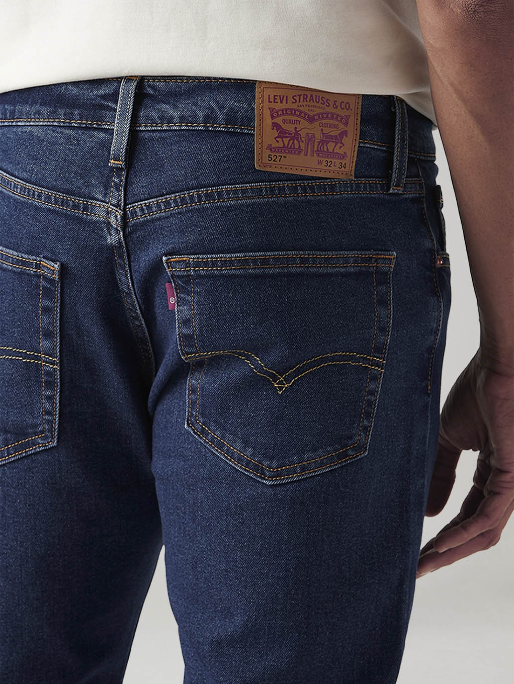 Men's 527 Dark Blue Bootcut Fit Mid Rise Jeans