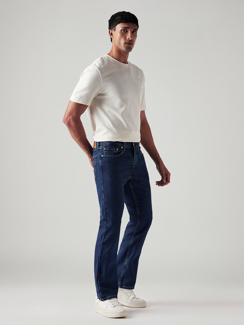 Men's 527 Dark Blue Bootcut Fit Mid Rise Jeans