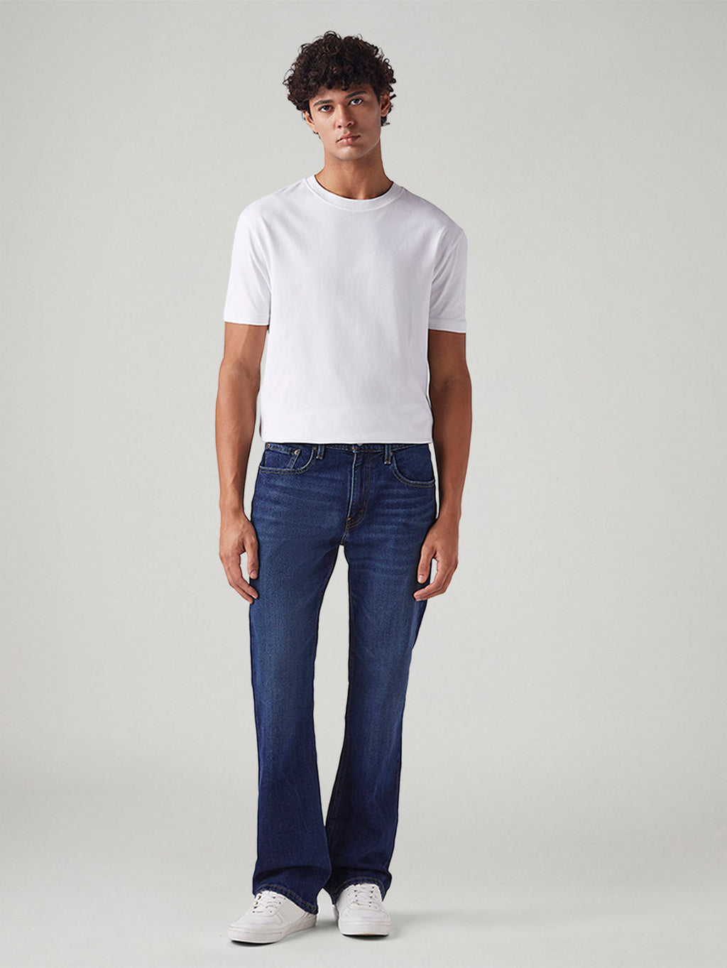 Men's 527 Dark Blue Bootcut Fit Mid Rise Jeans