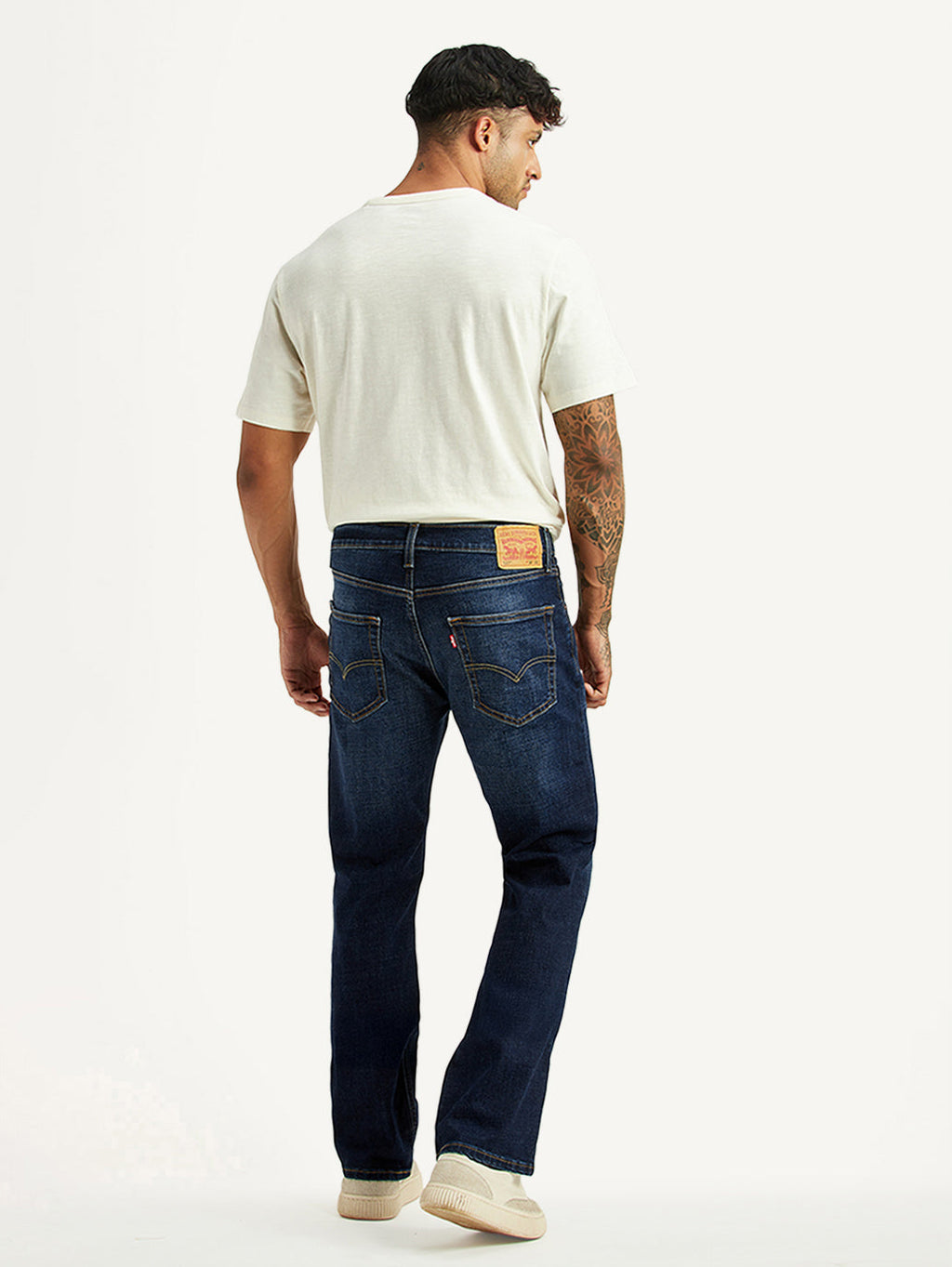 Men's 527 Dark Blue Bootcut Fit Hyper Stretch Jeans