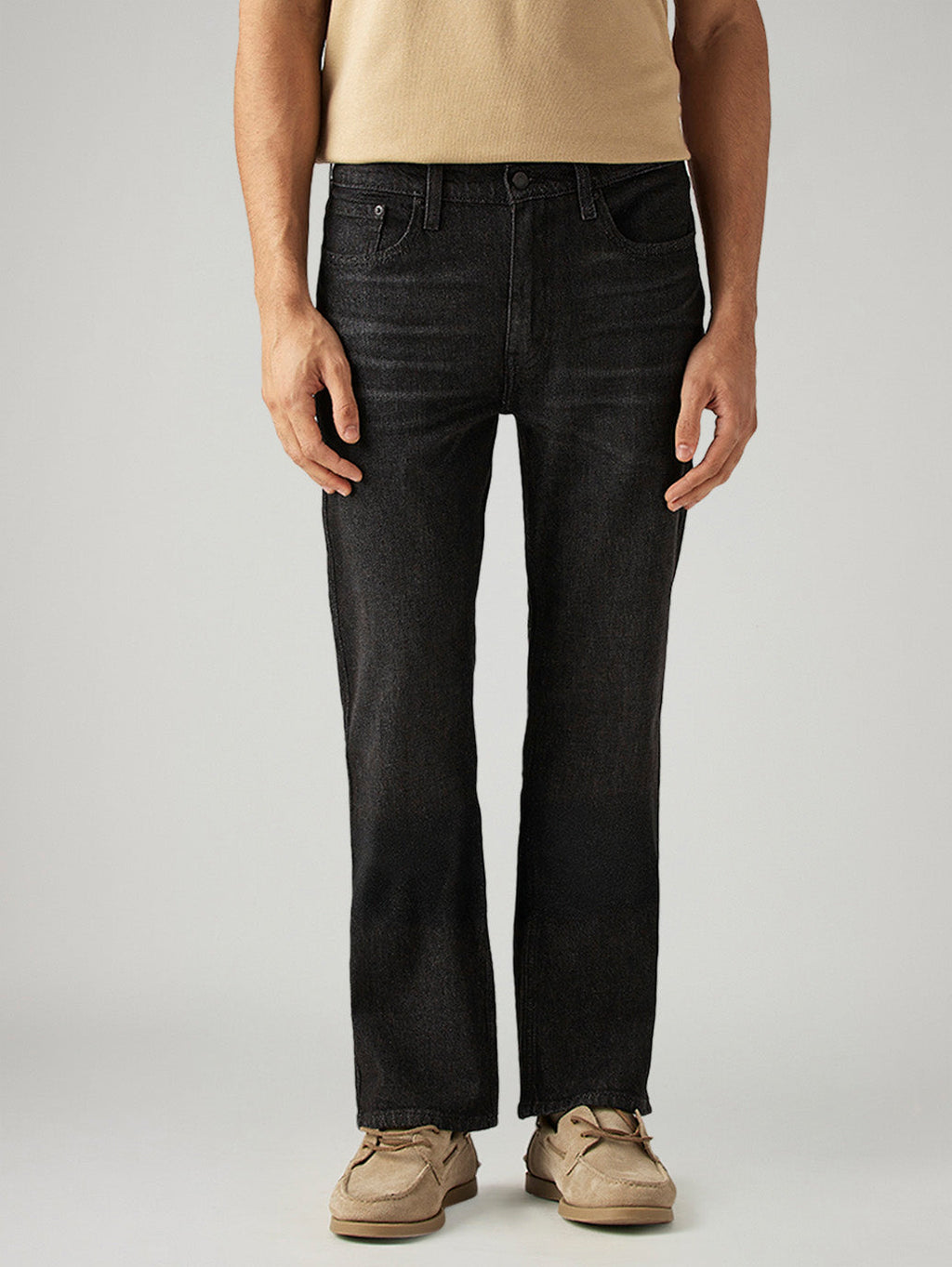 Men's 527 Charcoal Grey Bootcut Fit Mid Rise Jeans