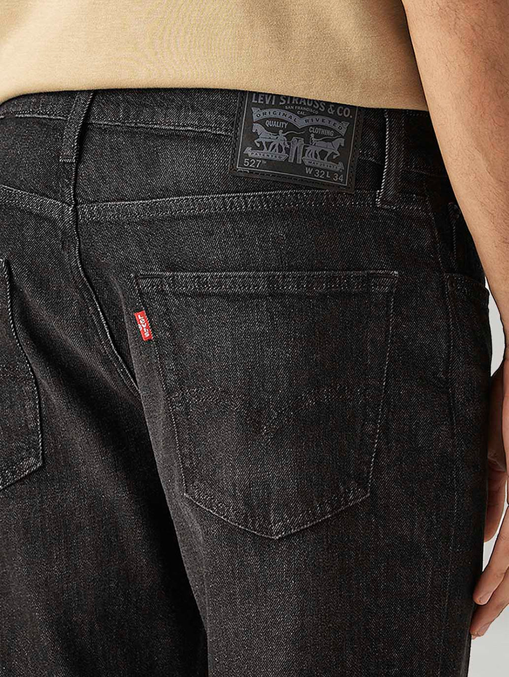 Men's 527 Charcoal Grey Bootcut Fit Mid Rise Jeans