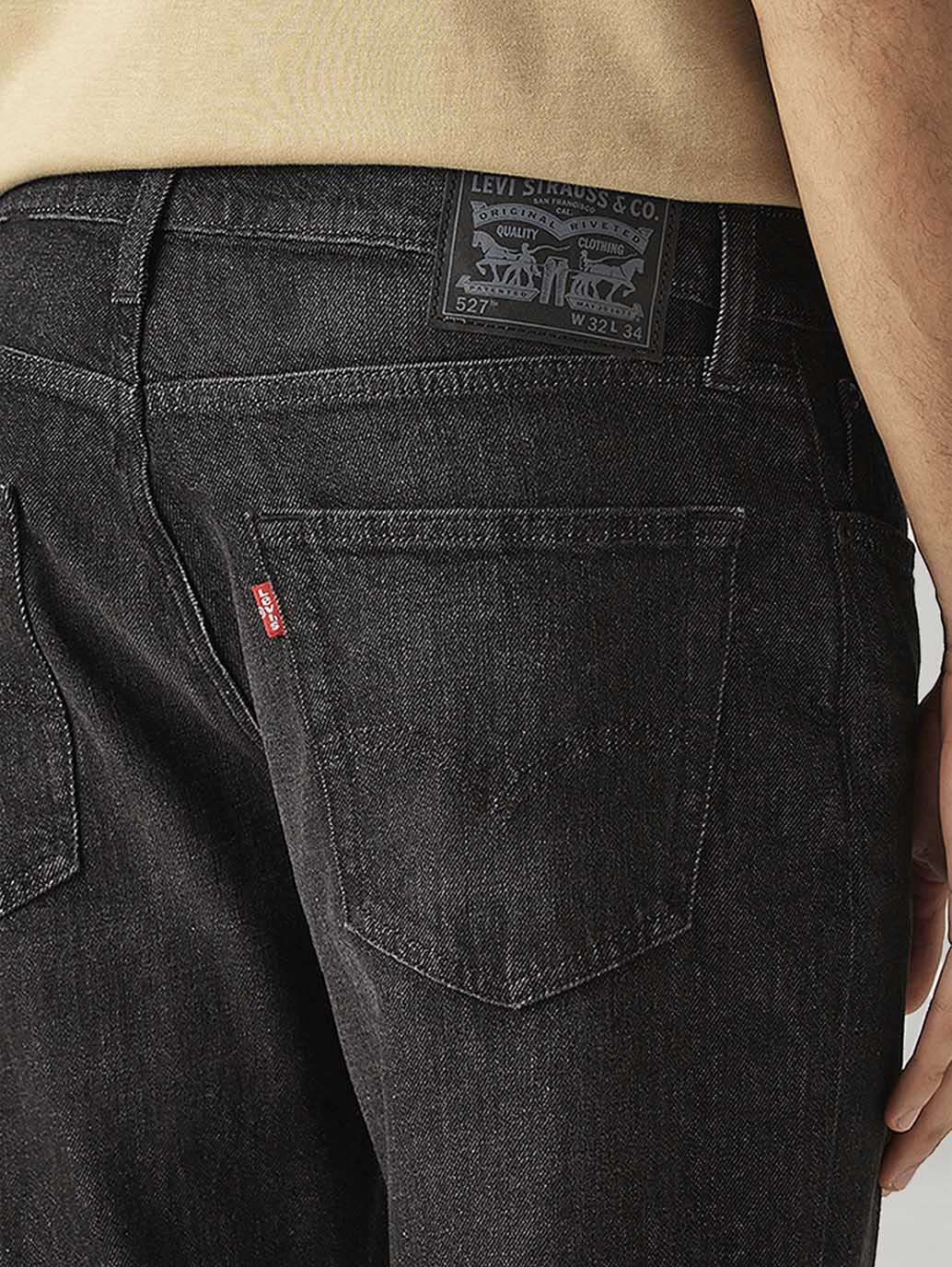 Men's 527 Charcoal Grey Bootcut Fit Mid Rise Jeans