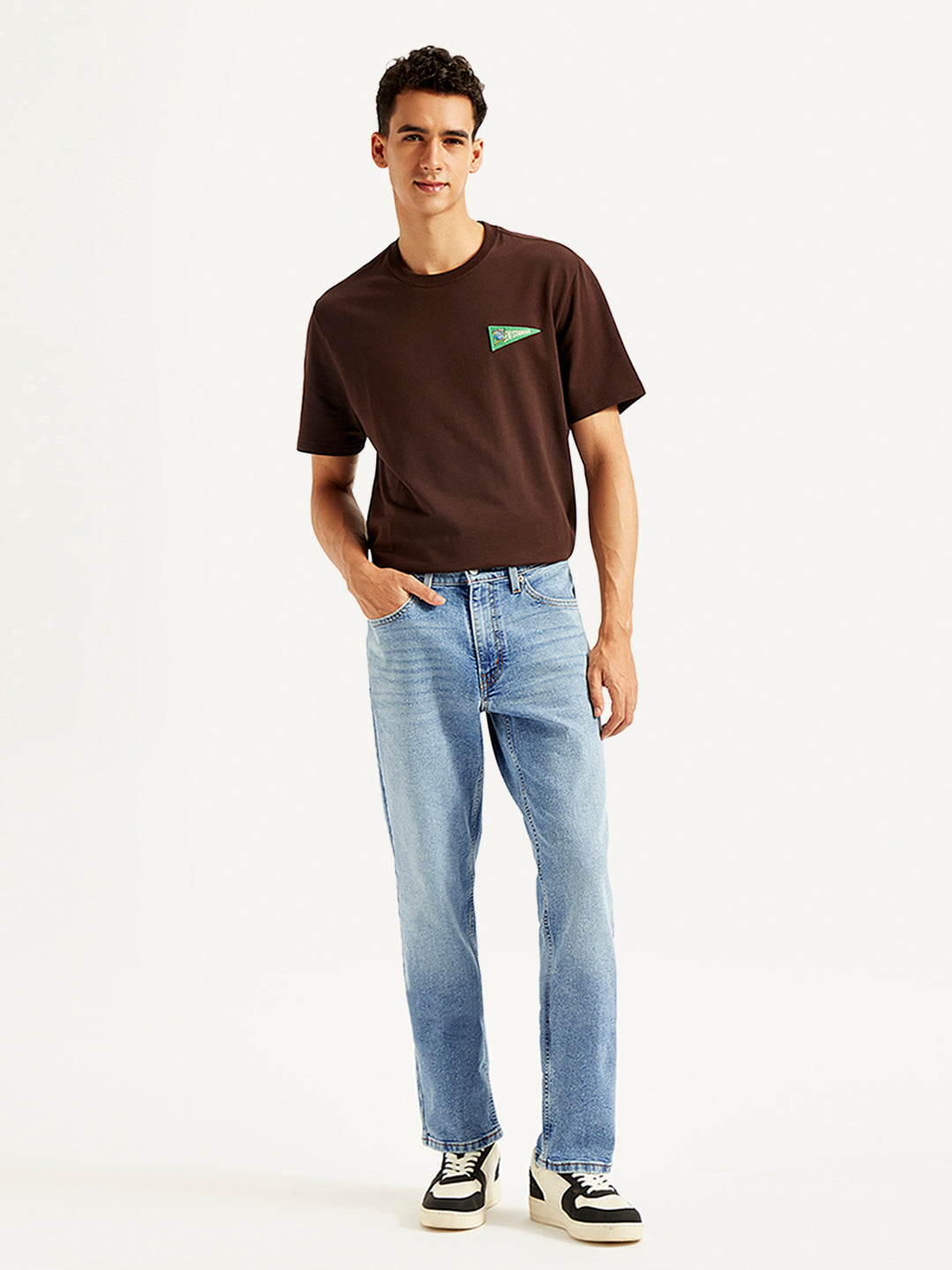 Men's 541 Blue Athletic Tapered Fit Mid Rise Jeans