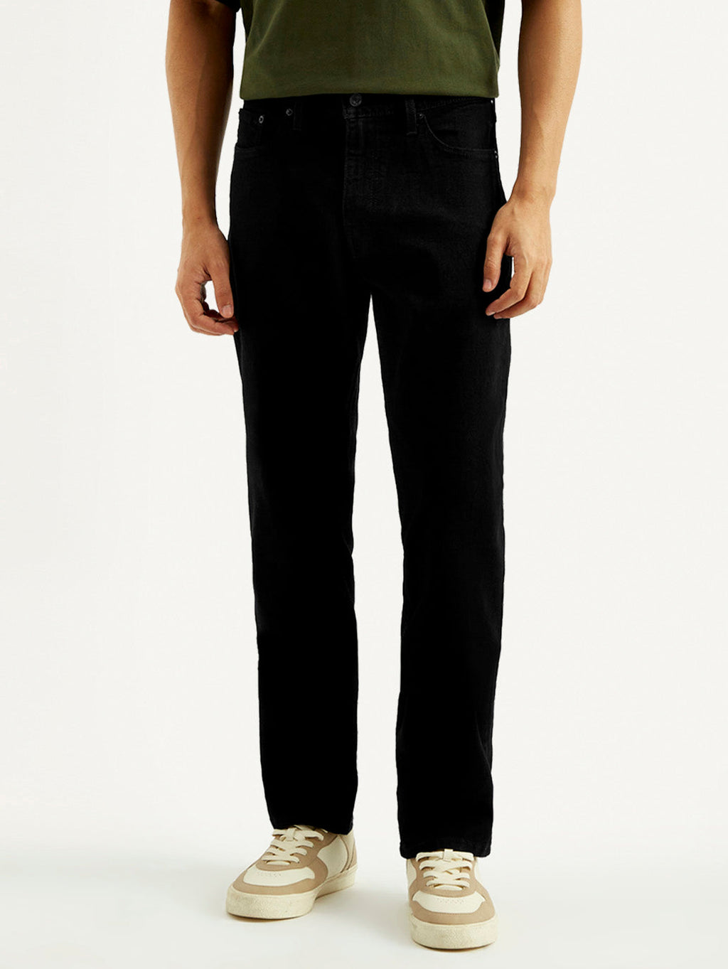 Men's 541 Black Athletic Tapered Fit Mid Rise Jeans