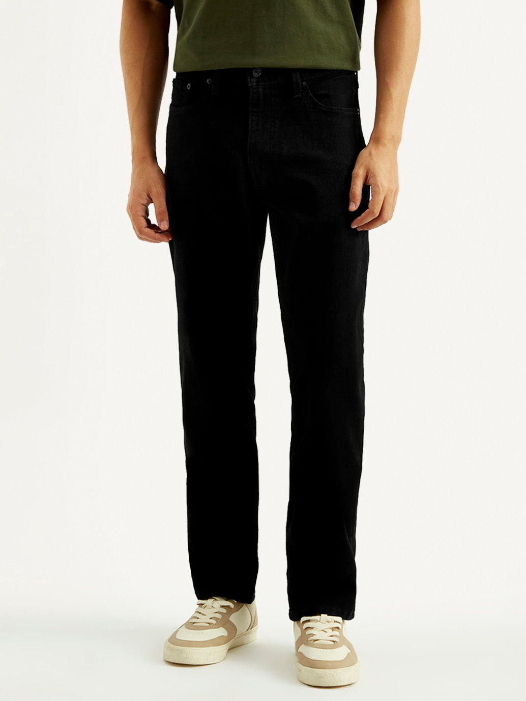 Men's 541 Black Athletic Tapered Fit Mid Rise Jeans