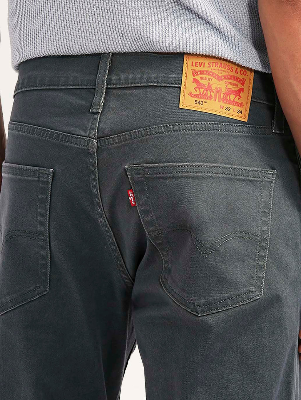 Men's 541 Grey Athletic Tapered Fit Mid Rise Jeans