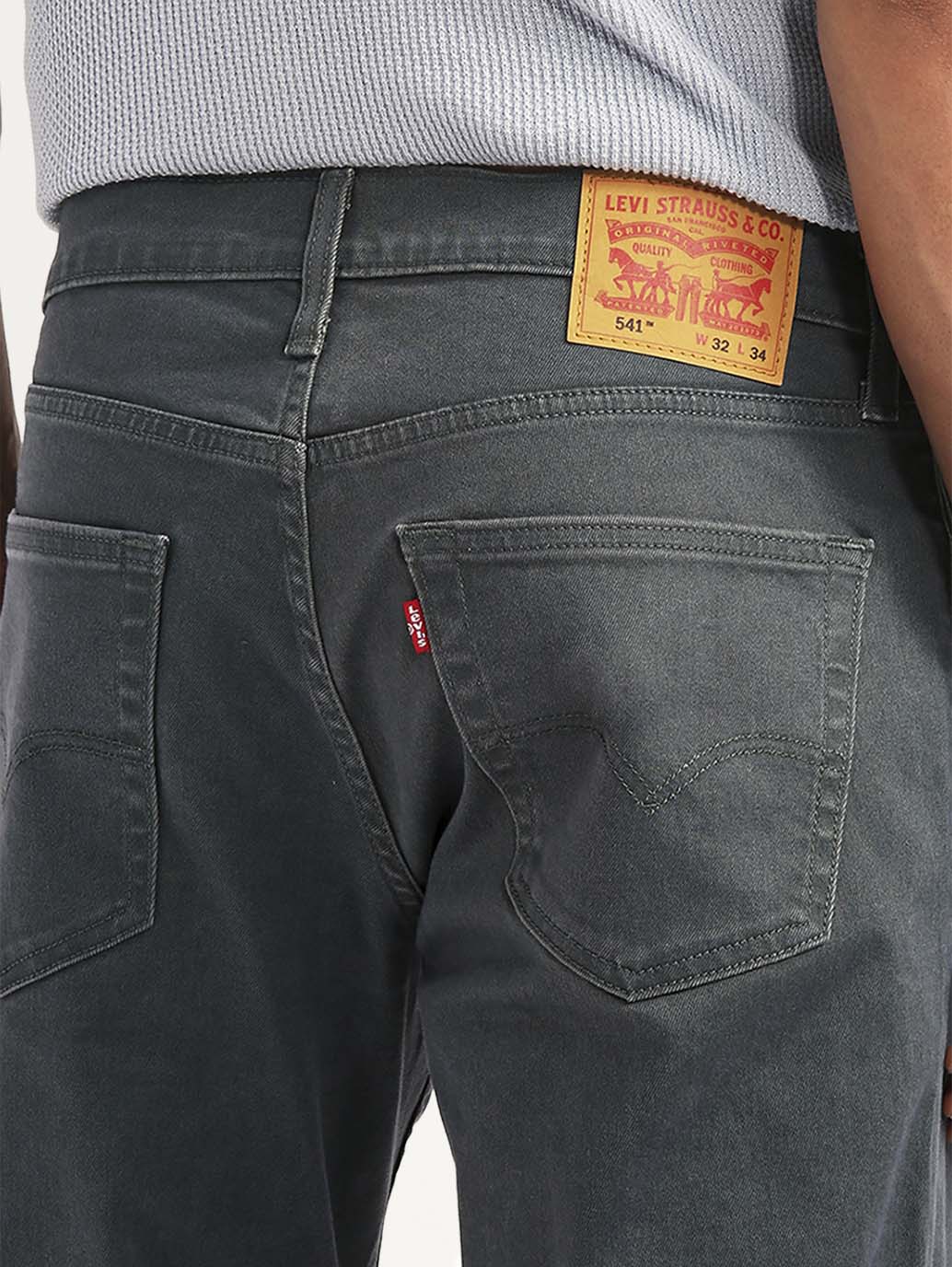Men's 541 Grey Athletic Tapered Fit Mid Rise Jeans