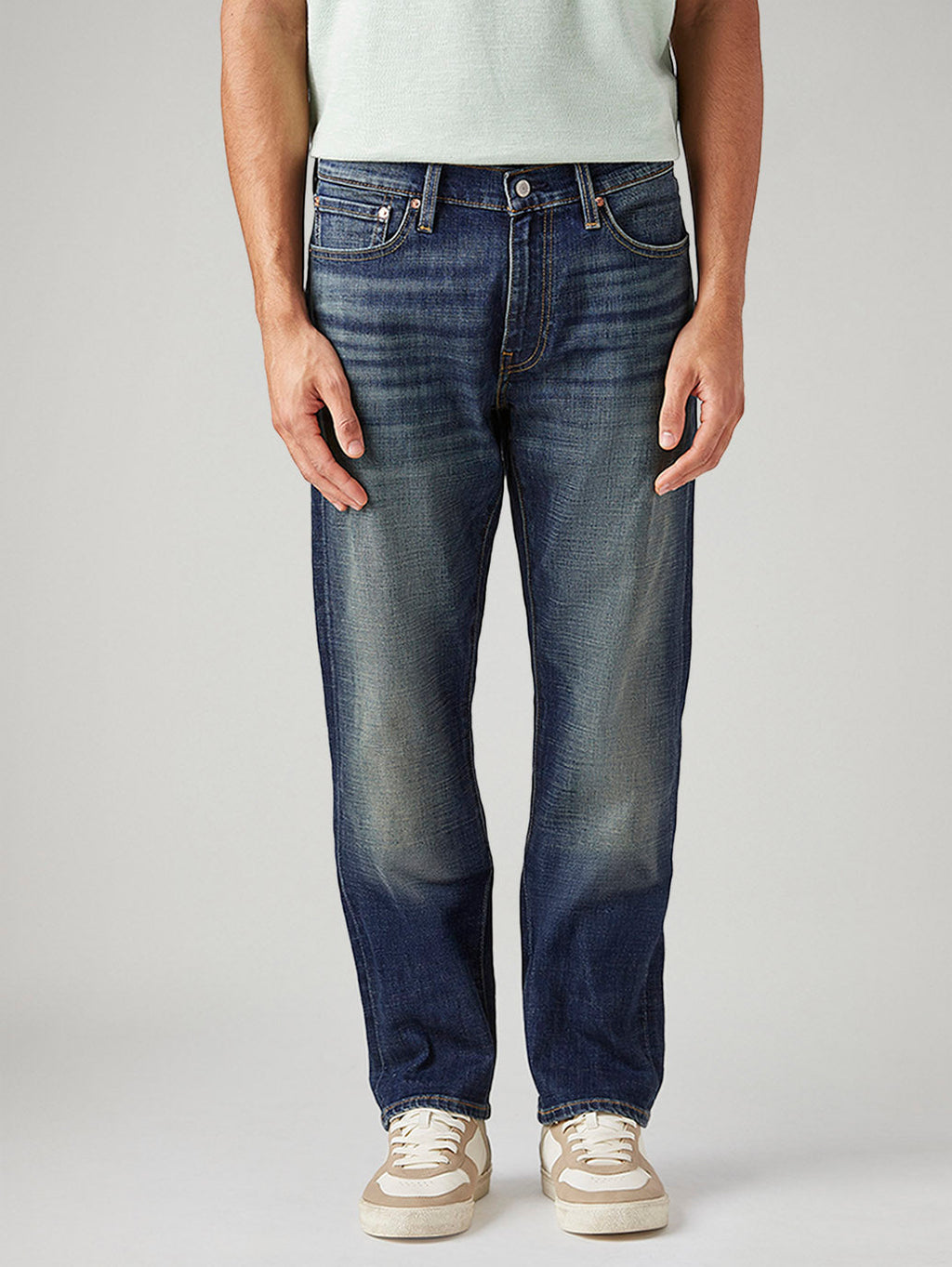 Men's 541 Dark Indigo Athletic Tapered Fit Mid Rise Selvedge Jeans