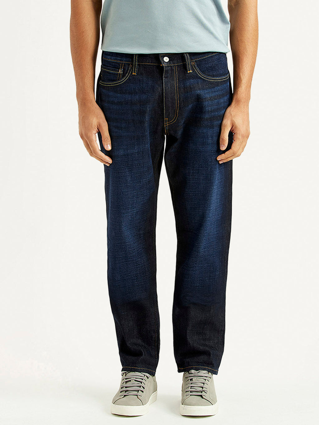 Men's 541 Navy Athletic Tapered Fit Mid Rise Selvedge Jeans