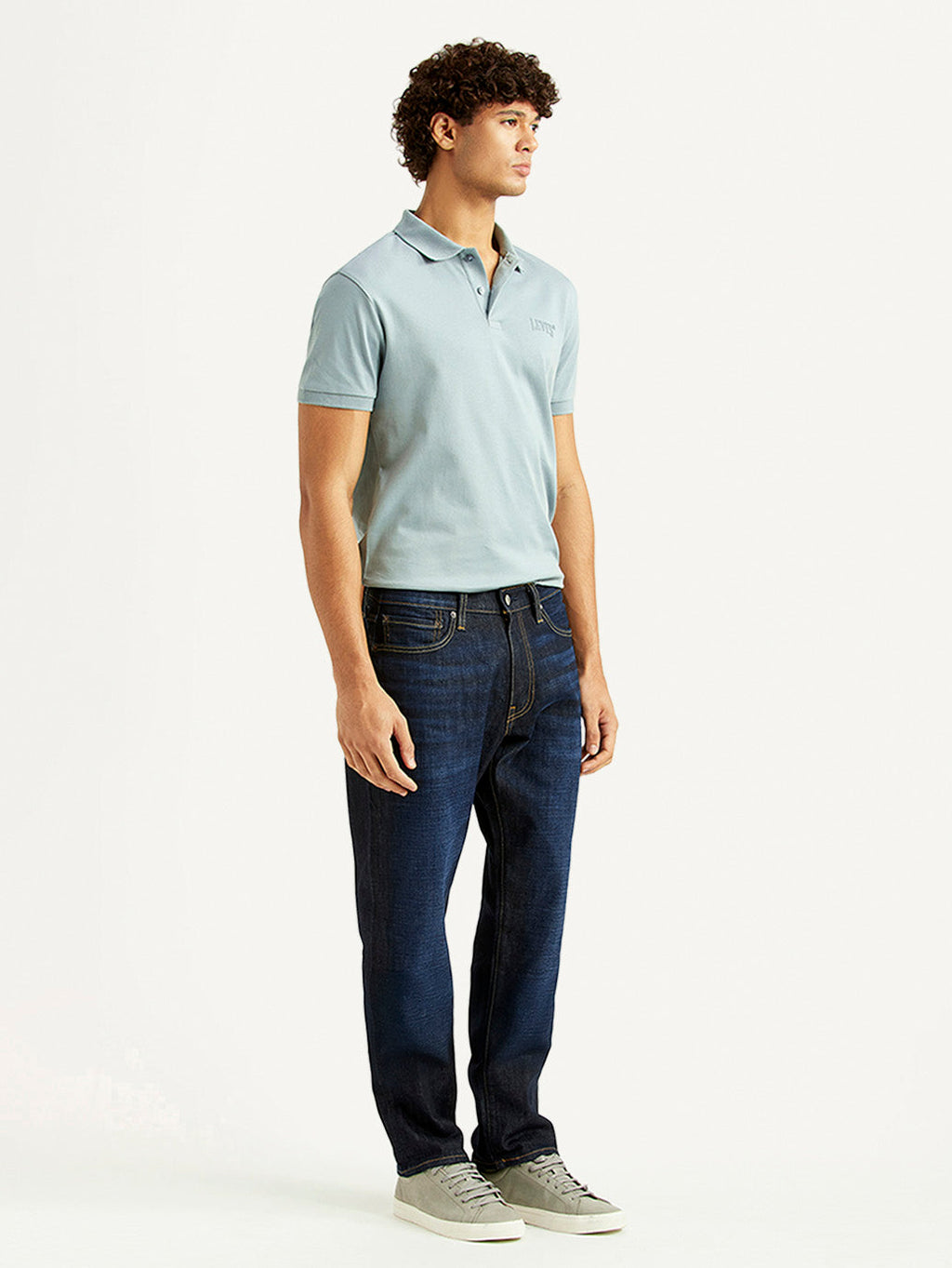 Men's 541 Navy Athletic Tapered Fit Mid Rise Selvedge Jeans