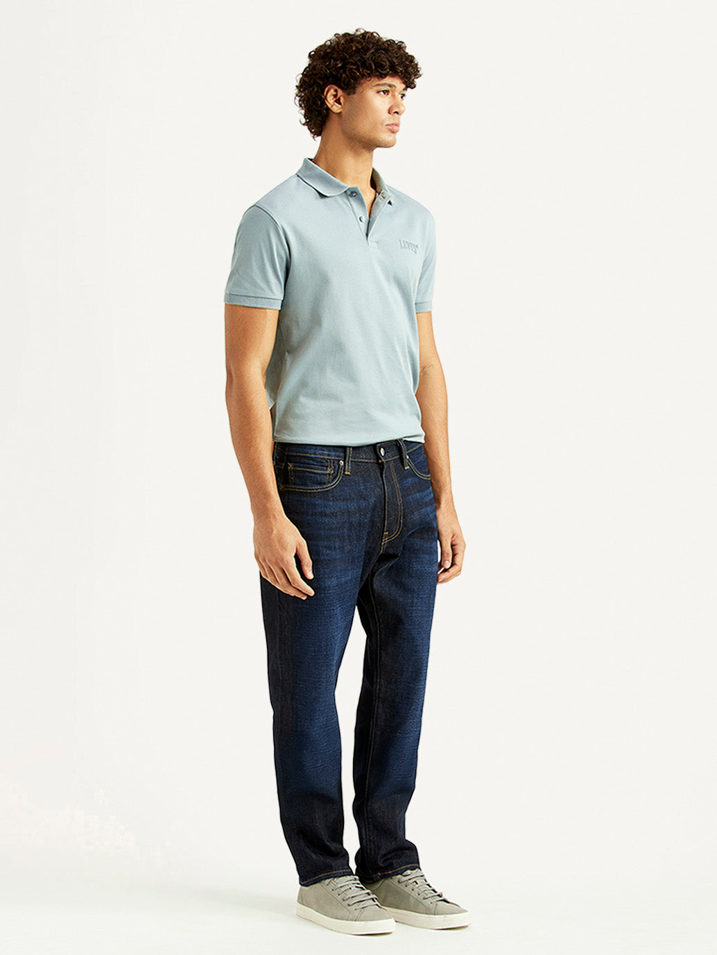 Men's 541 Navy Athletic Tapered Fit Mid Rise Selvedge Jeans