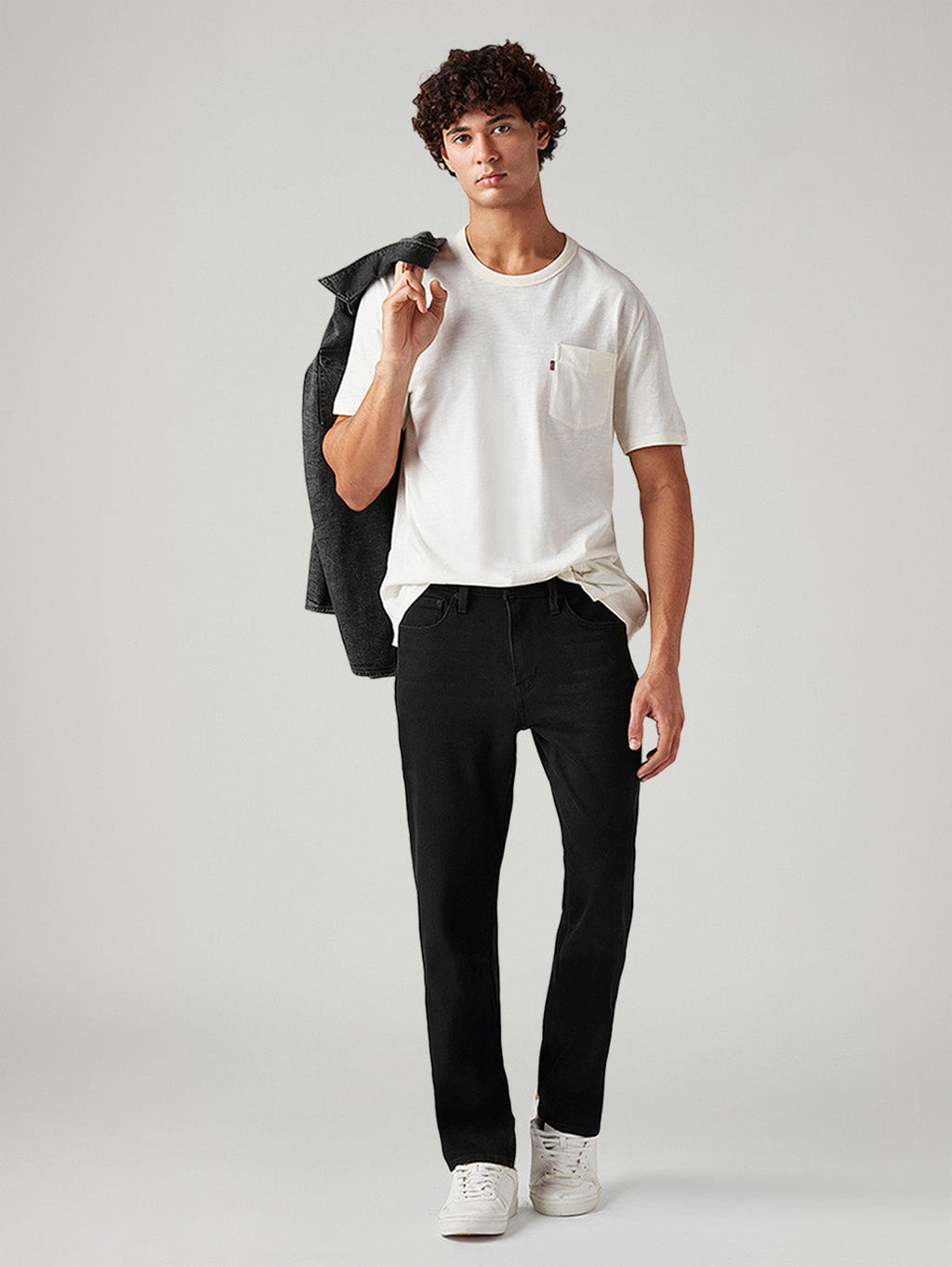 Men's 541 Black Athletic Tapered Fit Mid Rise Jeans