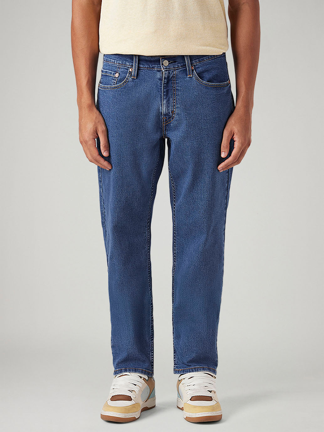 Men's 541 Dark Blue Athletic Tapered Fit Mid Rise Jeans