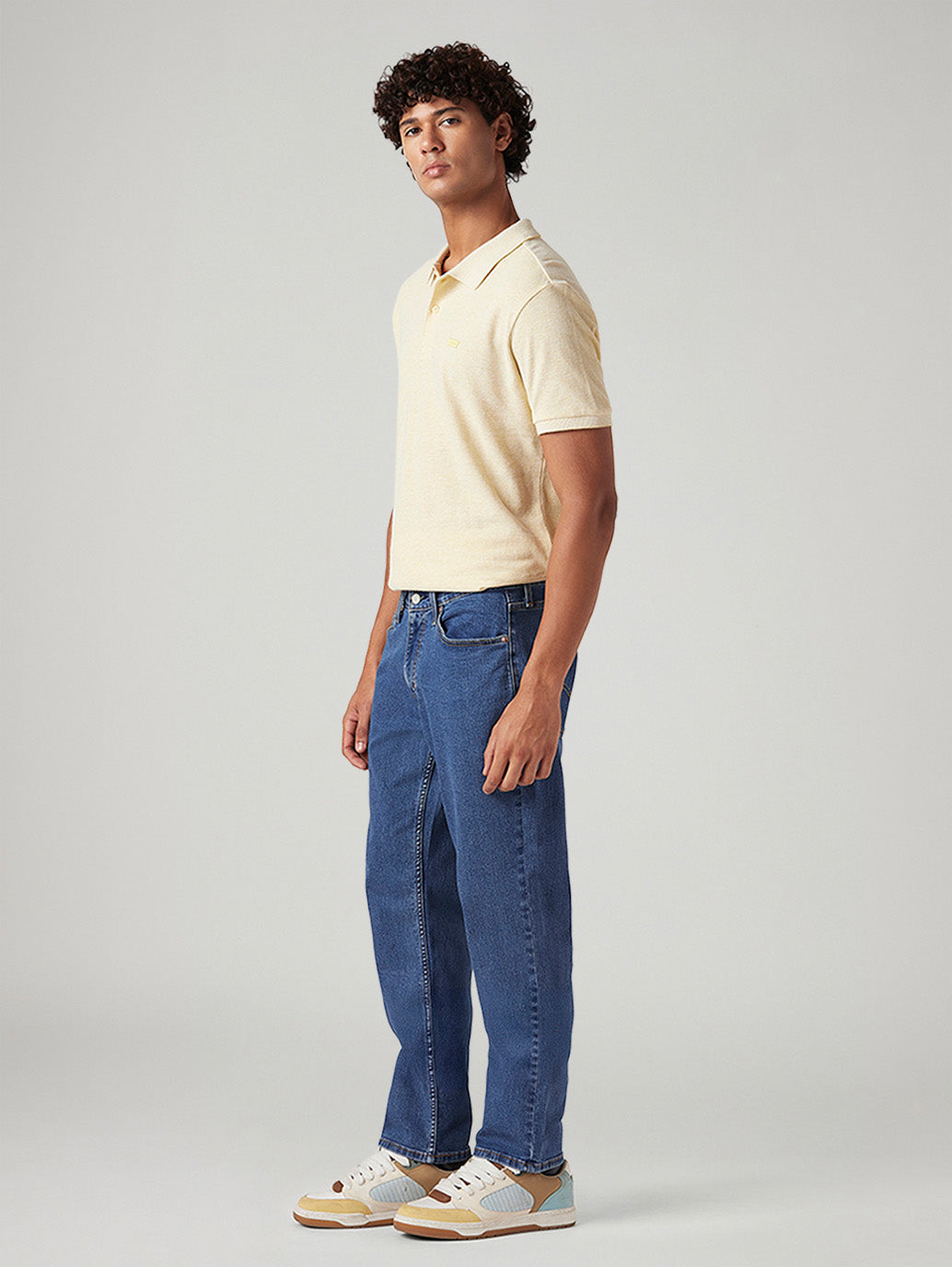 Men's 541 Dark Blue Athletic Tapered Fit Mid Rise Jeans