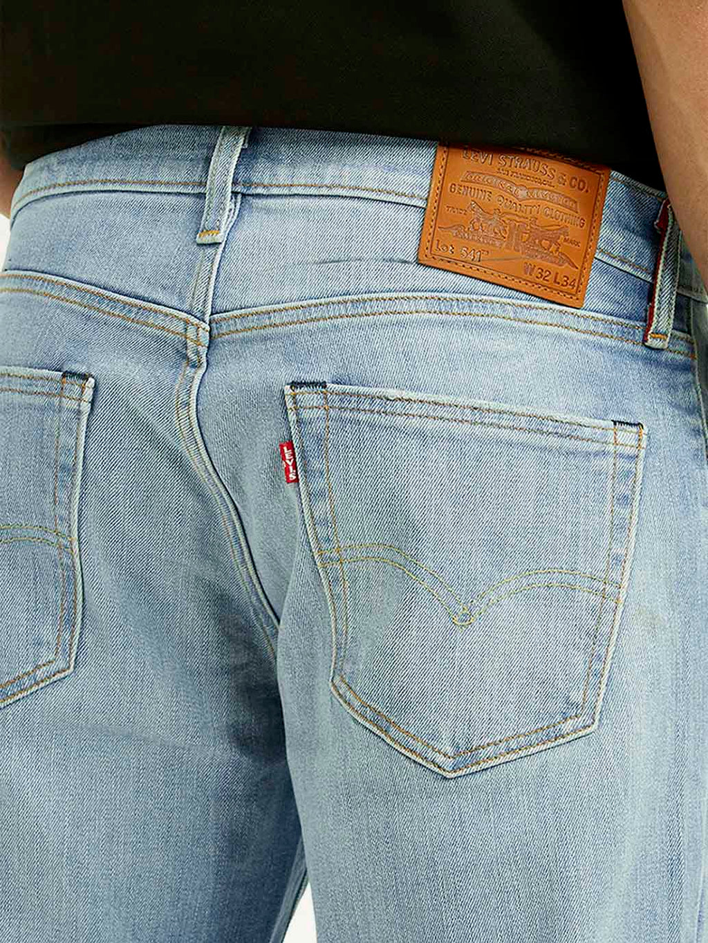 Men's 541 Light Blue Athletic Tapered Fit Mid Rise Jeans