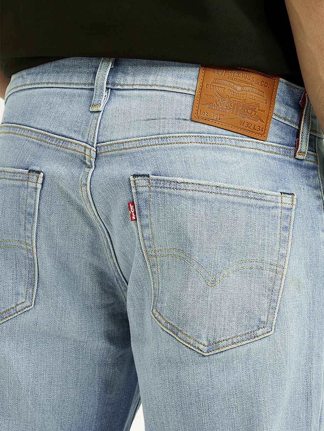 Men's 541 Light Blue Athletic Tapered Fit Mid Rise Jeans