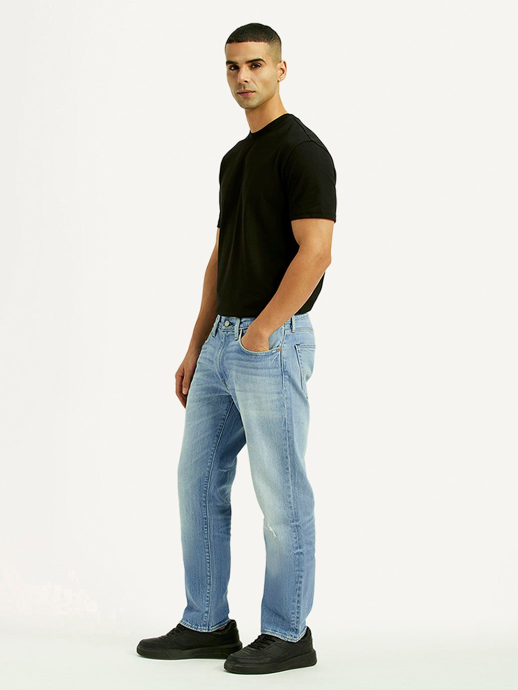 Men's 541 Light Blue Athletic Tapered Fit Mid Rise Jeans