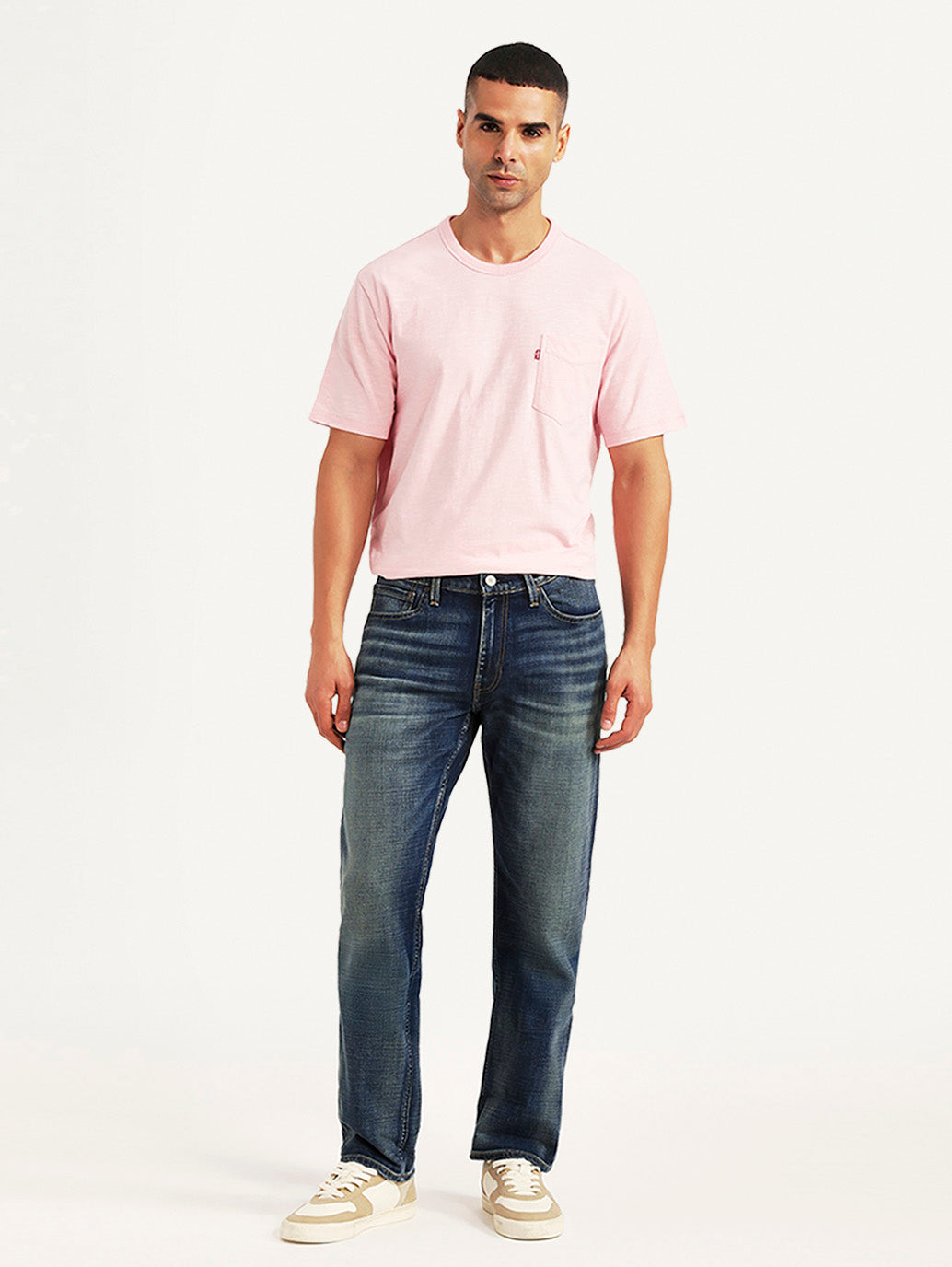 Men's Tinted 541 Navy Athletic Tapered Fit Mid Rise Selvedge Jeans