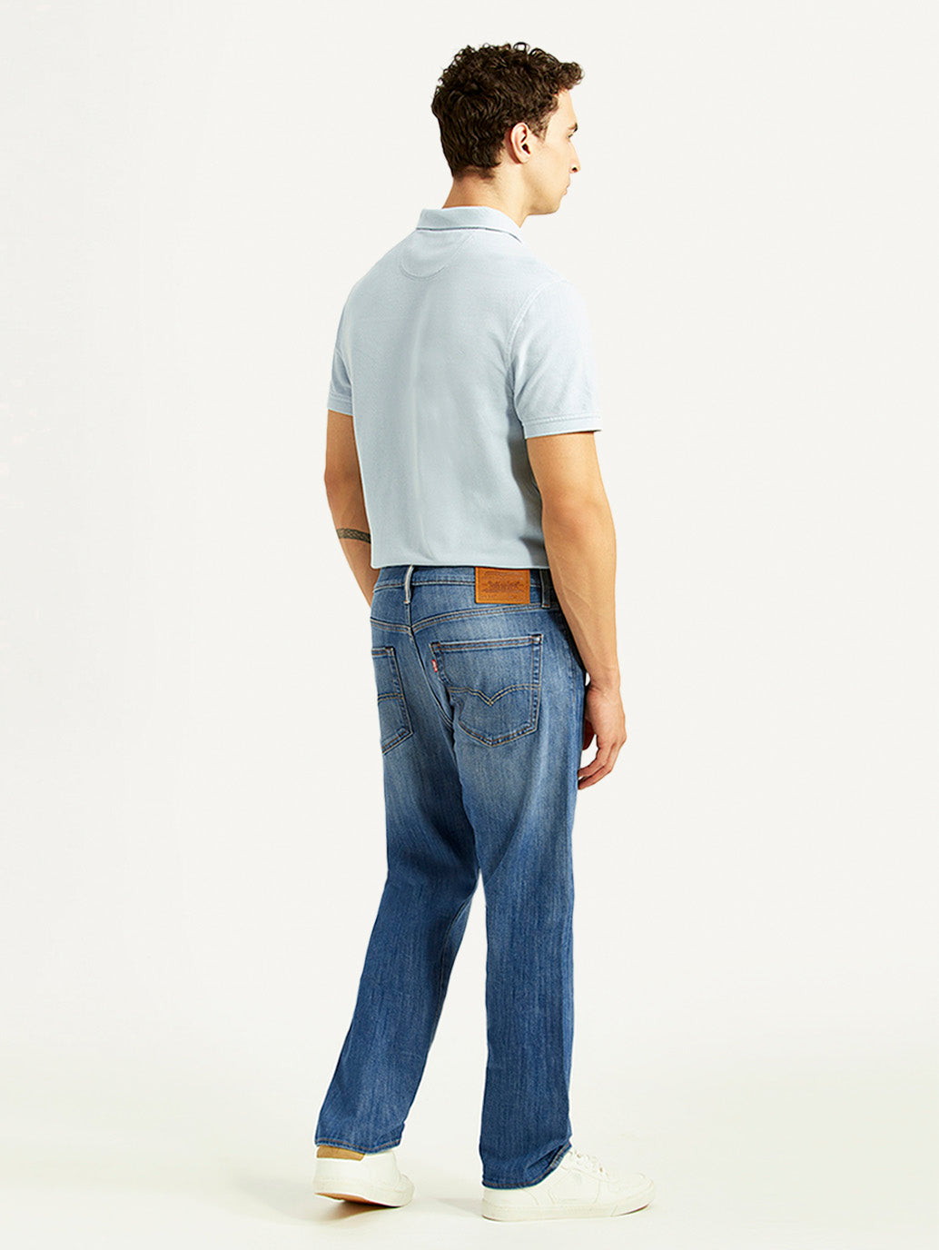 Men's 541 Blue Athletic Tapered Fit Mid Rise Selvedge Jeans