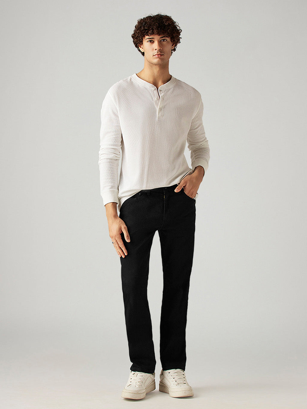 Men's 541 Black Athletic Tapered Fit Mid Rise Jeans