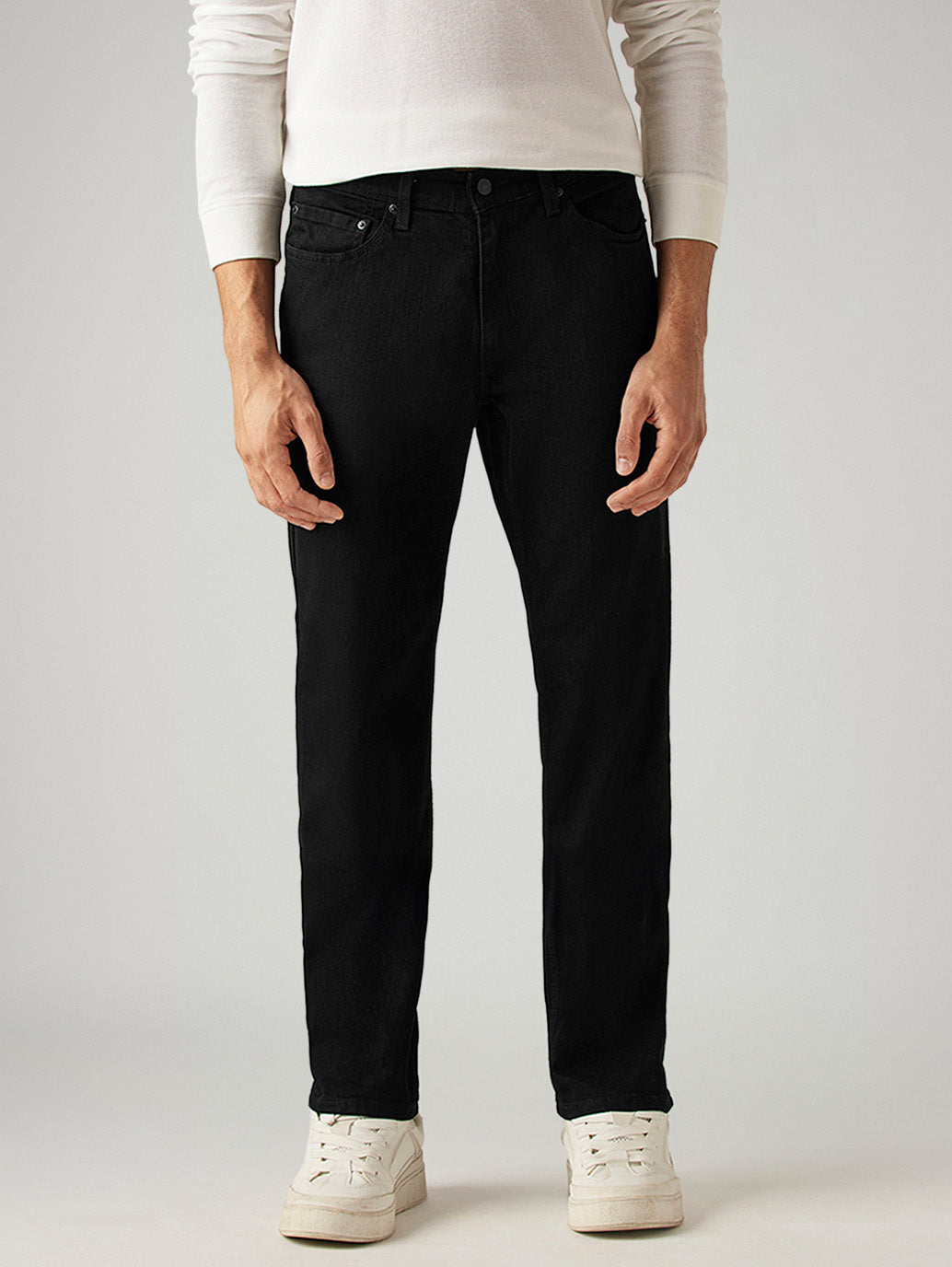 Men's 541 Black Athletic Tapered Fit Mid Rise Jeans