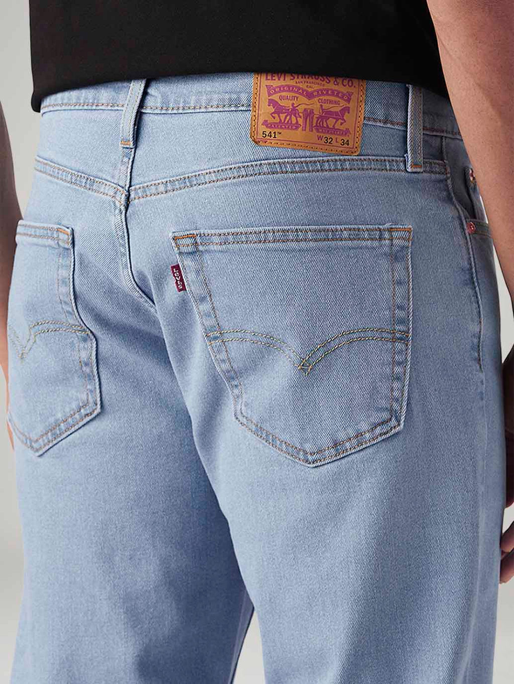 Men's 541 Light Blue Athletic Tapered Fit Mid Rise Jeans