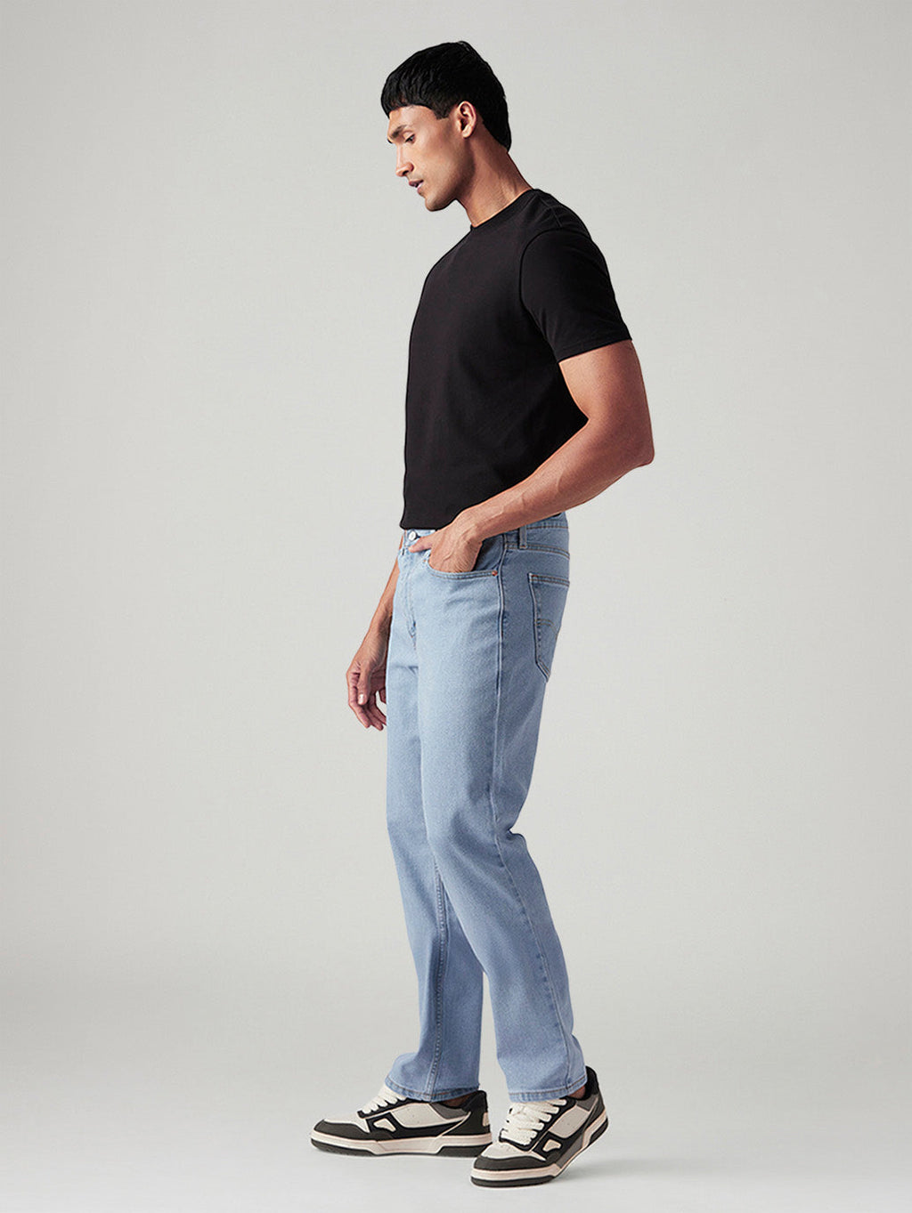 Men's 541 Light Blue Athletic Tapered Fit Mid Rise Jeans