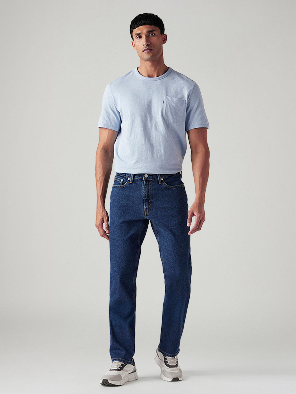 Men's 541 Blue Athletic Tapered Fit Mid Rise Jeans