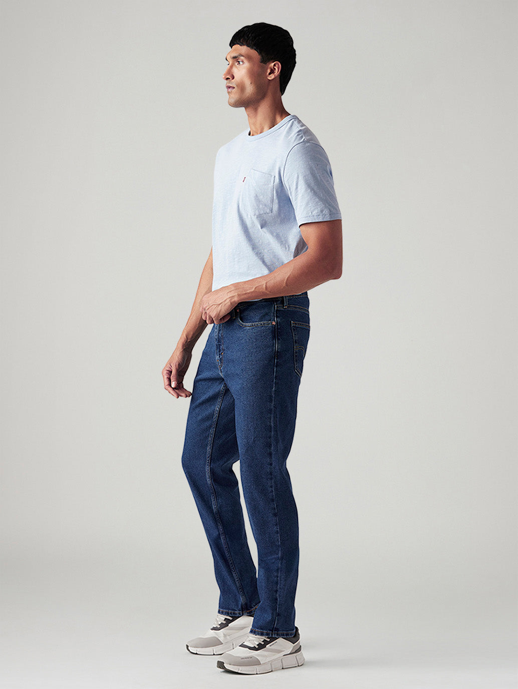 Men's 541 Blue Athletic Tapered Fit Mid Rise Jeans