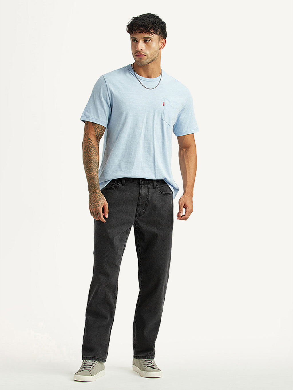 Men's 541 Grey Athletic Tapered Fit Mid Rise Jeans